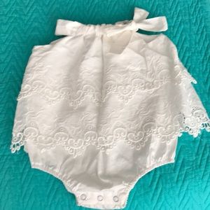 White lace romper